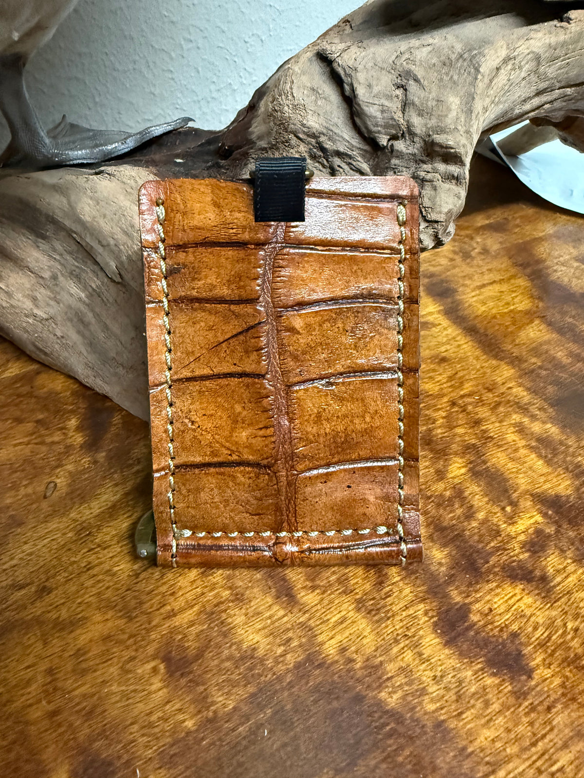 Alligator Wallet-Lt Brown