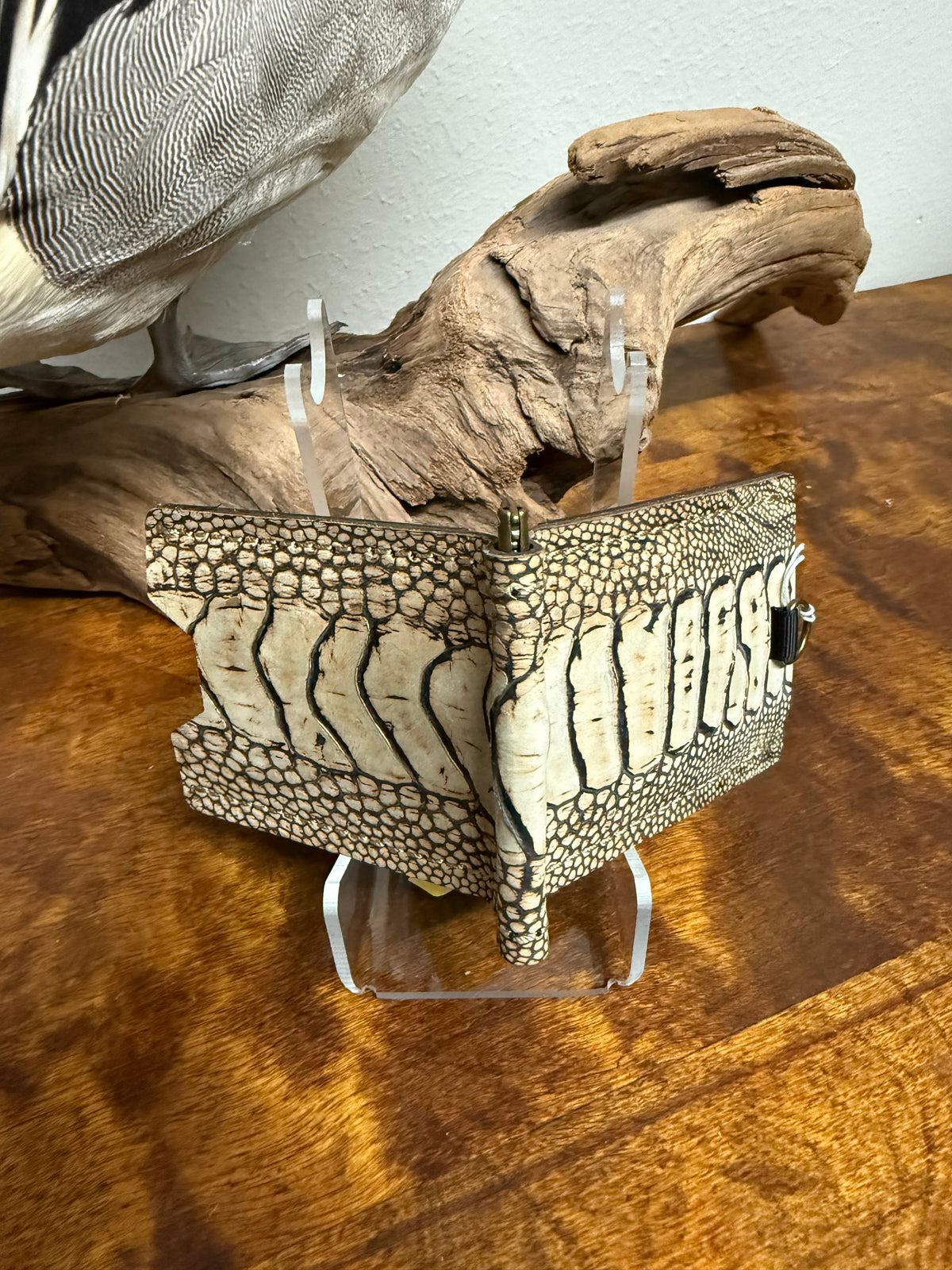 Ostrich Leg Wallet- Light