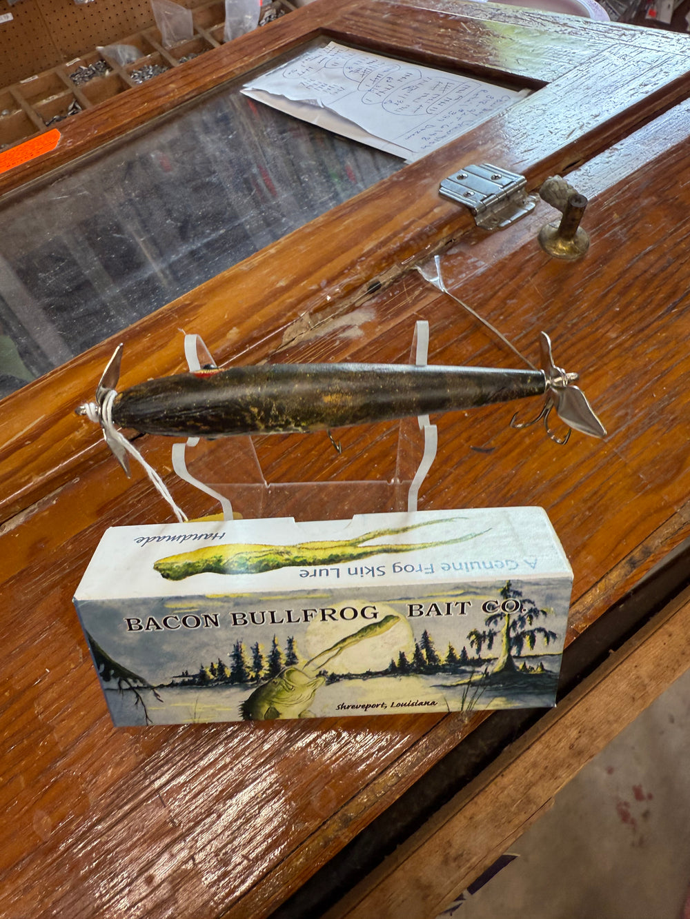 Hand-painted lures, ready for the water.